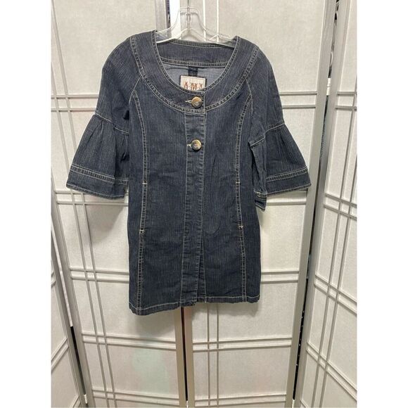 a.m.i denim stylish 3/4 sleeves Jacket size S NWOT - Picture 3 of 8